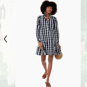 Tuckernuck Navy Check Tate Dress